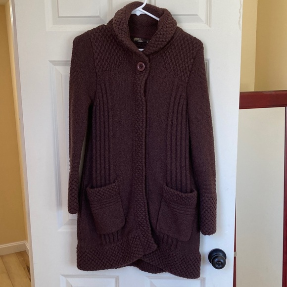 Prana Sweaters - Prana Chocolate Brown Knit Cardigan